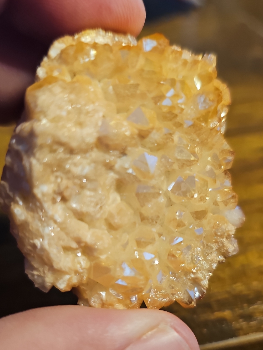 Citrine Angel Aura Crystal Cluster - Honey Yellow Gemstone